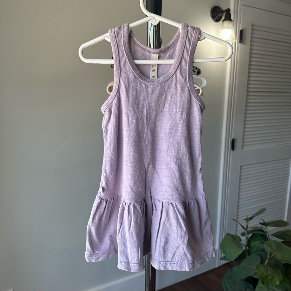 Girls Toddler Childhoods Lilac Purple Sleeveless Ruffle Dress 3T